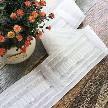 Plooiband Gordijnband 10cm breed 10 meter lang! wit white, Hobby en Vrije tijd, Wit, Ophalen of Verzenden, Minder dan 30 cm, Nieuw