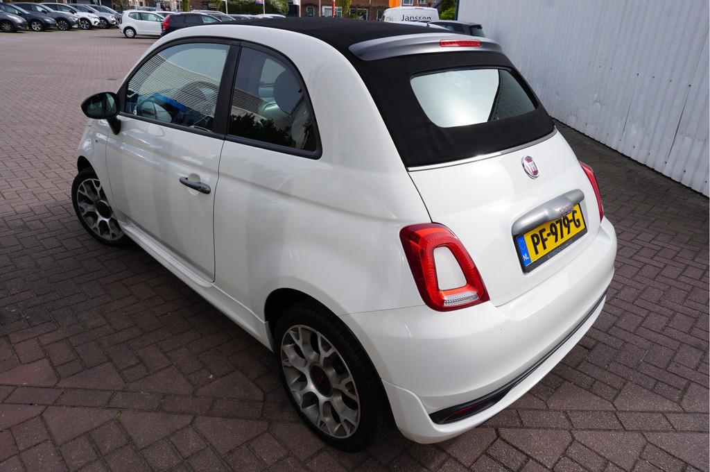 Fiat 500C 0.9 TwinAir Turbo Sport Cabriolet (bj 2017), Auto's, Fiat, Voorwielaandrijving, Gebruikt, Cabriolet, Leder en Stof