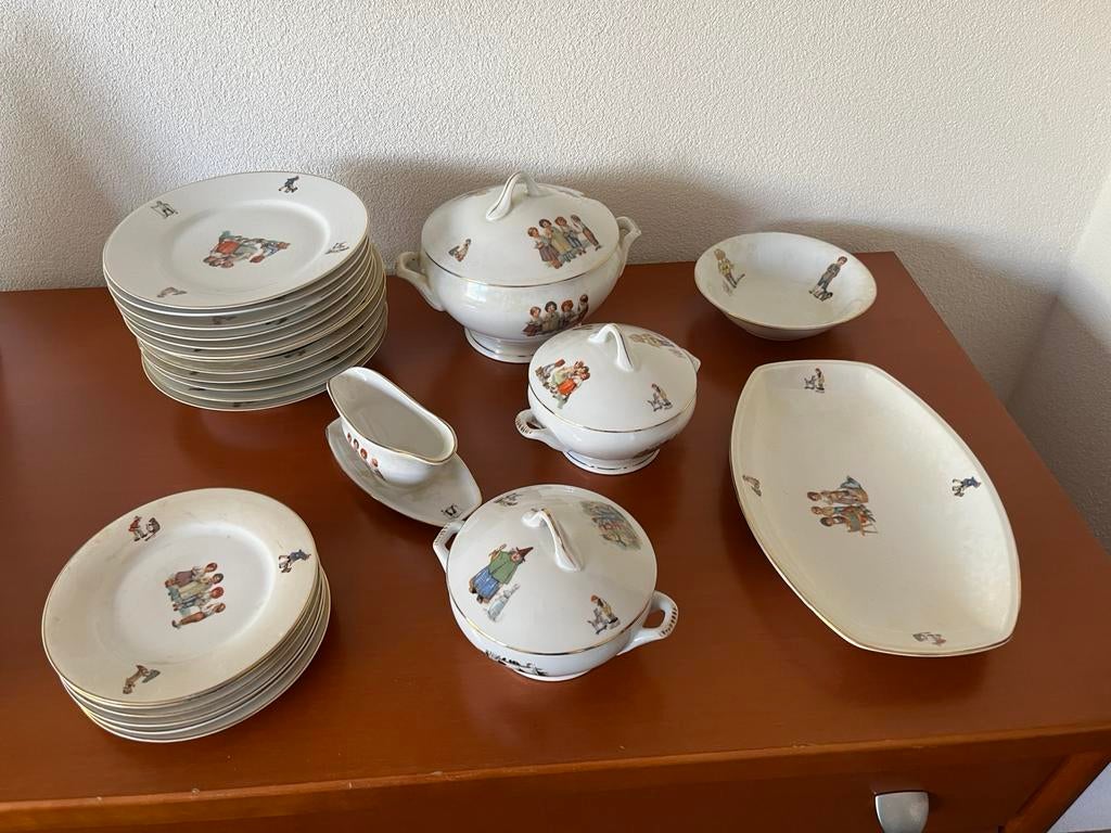 Jager kinderservies, Ophalen