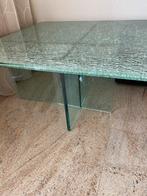 Handgemaakte Craquelé Salontafel - 90x90x43 cm, Huis en Inrichting, Tafels | Salontafels, Ophalen, Gebruikt, 100 tot 150 cm, Vierkant