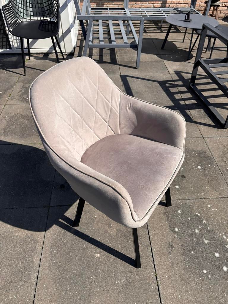 Kick eetkamerstoel Karl champagne velvet, Huis en Inrichting, Stoelen, Ophalen, Gebruikt, Overige kleuren, Eén