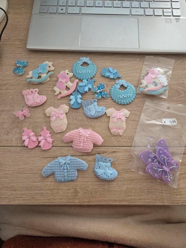 embelishments baby en vlinders, Hobby en Vrije tijd, Scrapbooking, Nieuw, Ophalen of Verzenden