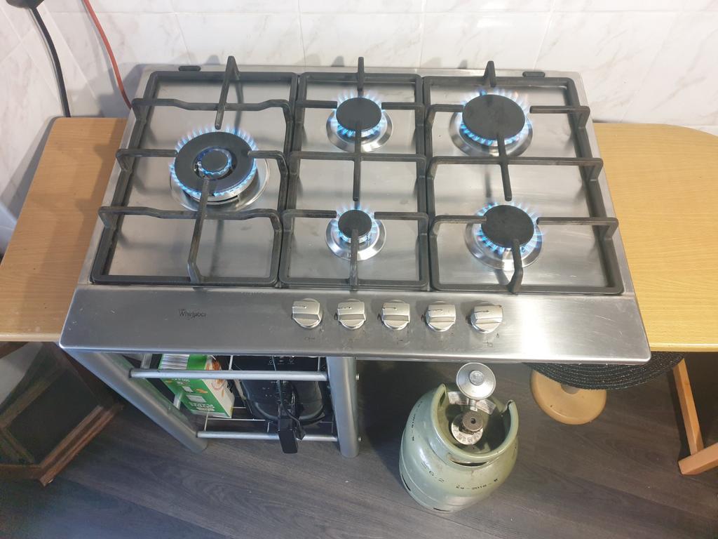 Inbouw kookplaat butaan propaan flessengas, Ophalen of Verzenden, Zo goed als nieuw, Inbouw, Gas