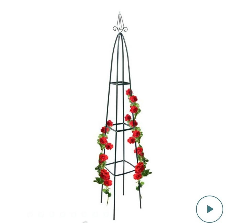 Metalen Obelisk Klimrek voor Klimplanten - 2m Hoog, Ophalen of Verzenden, Nieuw, IJzer, Overige typen