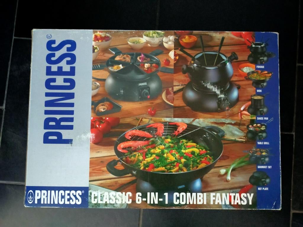 Princess classic 6 in 1 combi fantasy, Witgoed en Apparatuur, Gourmetstellen, Ophalen, Nieuw, 4 t/m 7 personen