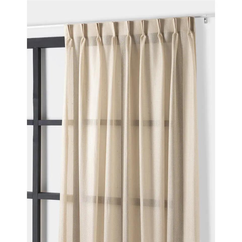 Zandkleurig Inbetween Gordijnen - Wave Plooi - als nieuw!, 100 tot 150 cm, 200 cm of meer, Beige, Ophalen of Verzenden