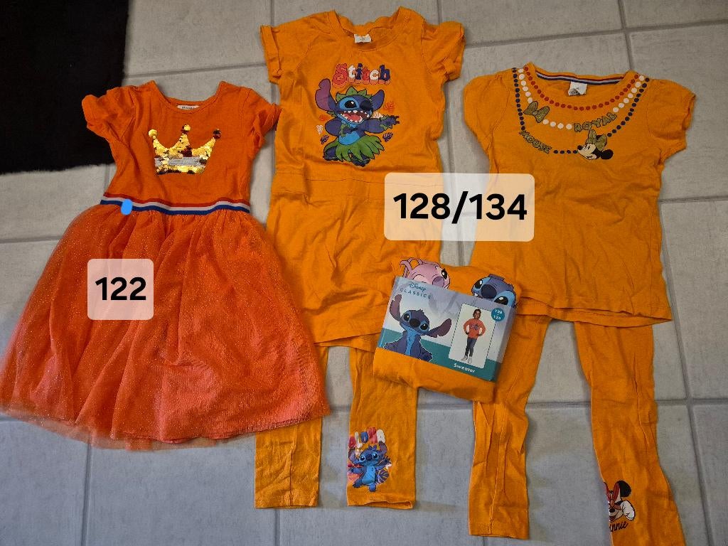 Oranje Koninginnedag kleding, Kinderen en Baby's, Kinderkleding | Maat 128, Ophalen of Verzenden, Zo goed als nieuw, Jongen of Meisje