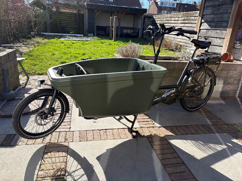 Elektrische Dolly bakfiets te koop - in uitstekende staat!, Fietsen en Brommers, 4 kinderen of meer, Gebruikt, Huif, Ophalen