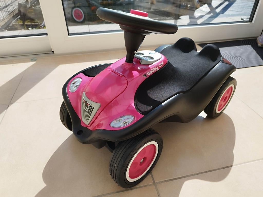 Big Bobby Car - roze, met geluid en licht, Ophalen