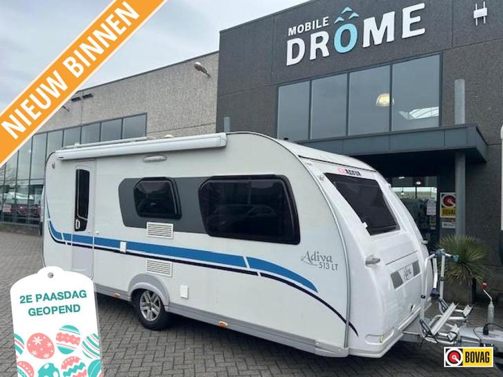 Adria Adiva 513 LT, Caravans en Kamperen, Caravans, Bedrijf, tot en met 4, 1000 - 1250 kg, Overige, Adria, 2 aparte bedden, Overige typen
