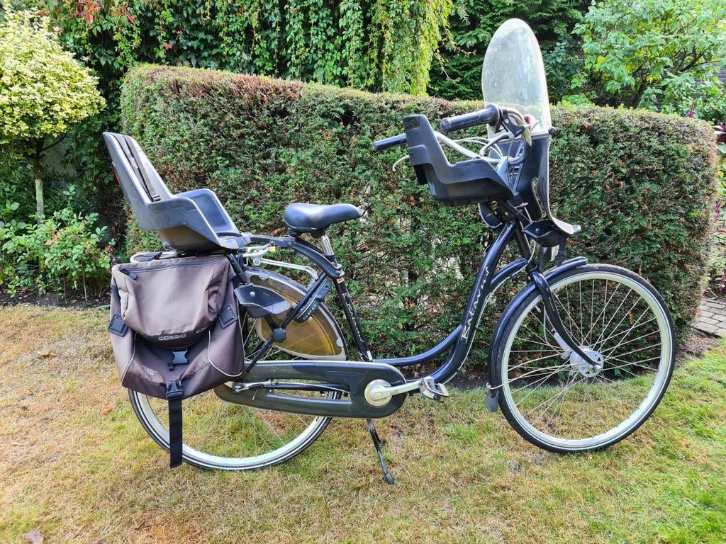 Moederfiets Batavus, Ophalen, 2 zitjes, Gebruikt, 47 tot 50 cm