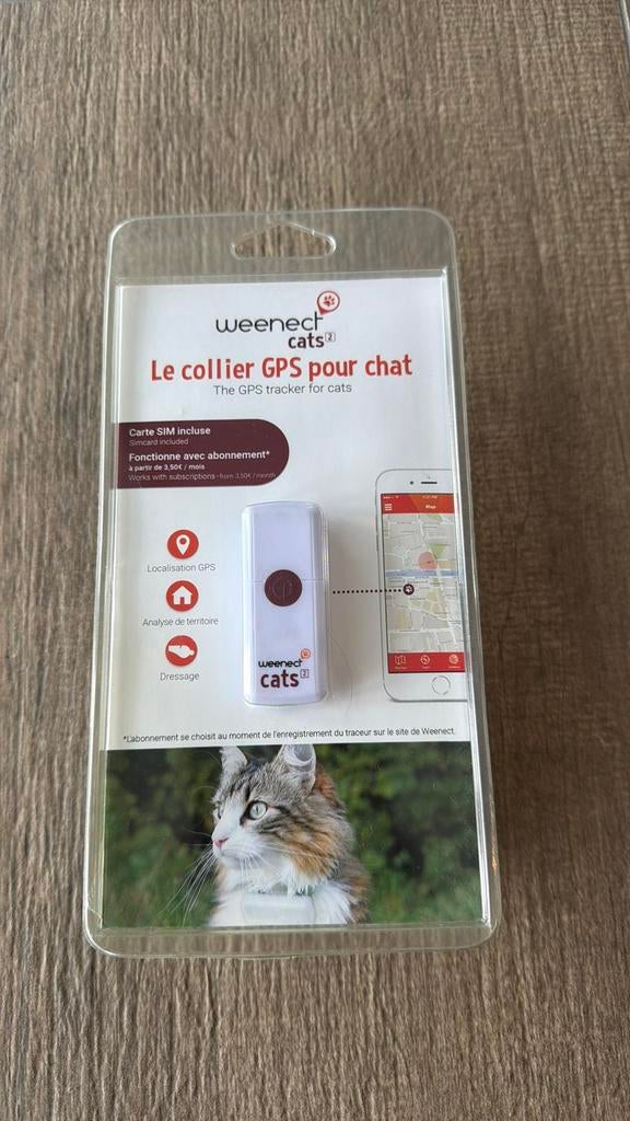 Weenect Cats-2 GPS tracker voor katten, Ophalen of Verzenden, Nieuw