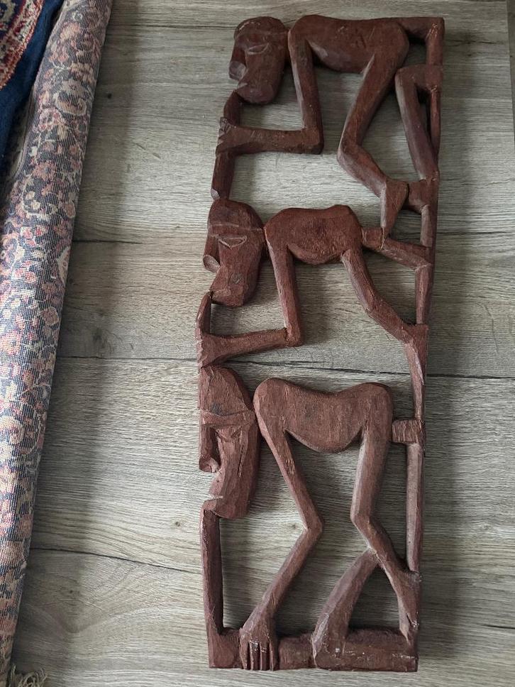 Asmat Voorouder Beeldengroep, Bisjpaal., Antiek en Kunst, Kunst | Niet-Westerse kunst, Ophalen of Verzenden