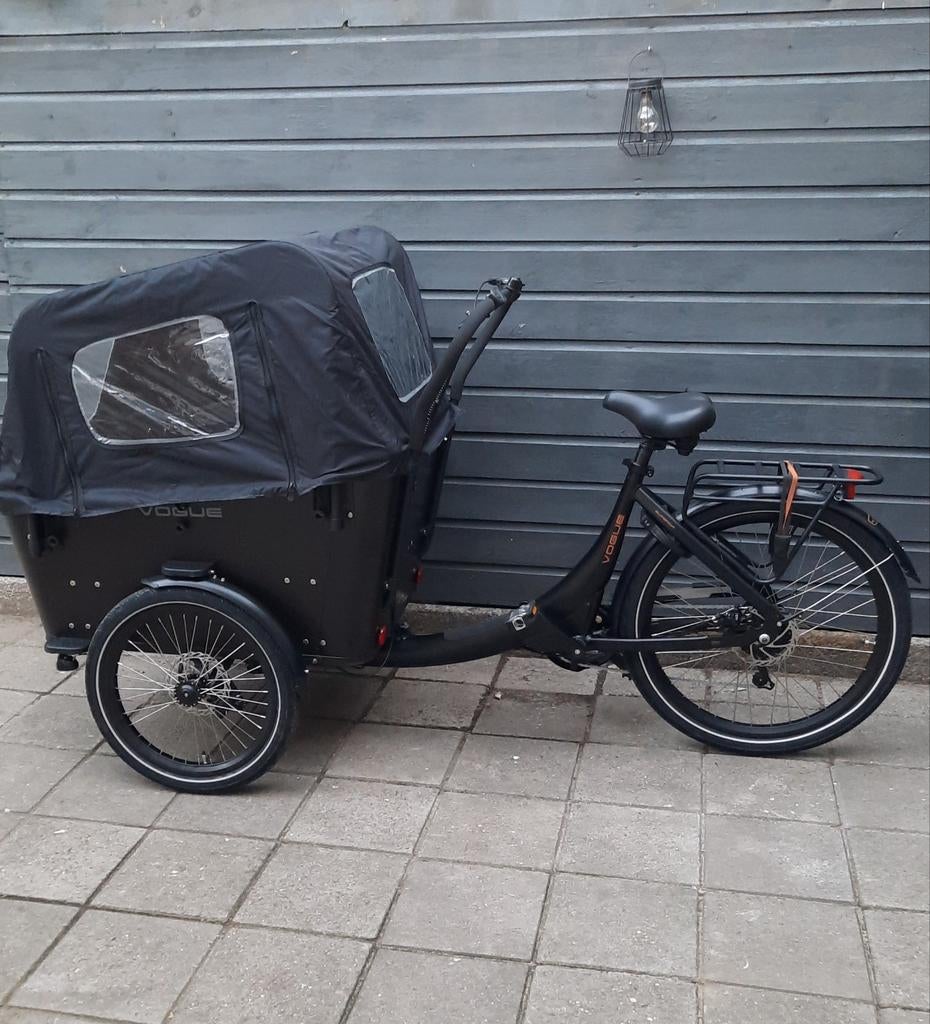 Vogue Superior 3 Elektrische Bakfiets - Z.G.A.N. (192 km), 4 kinderen of meer, Huif, Zo goed als nieuw, Ophalen