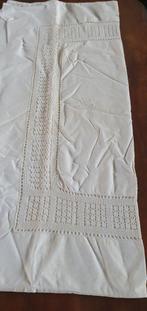 Grote antieke kussensloop met stroken gehaakt kant, Ophalen of Verzenden