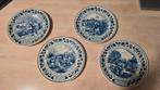 Set van 4 Delfts Blauwe Wandborden - Jaargetijden, Antiek en Kunst, Ophalen of Verzenden