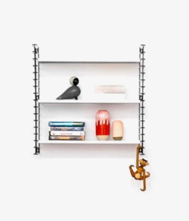 Tomado Rekje Wand Zwart Wit 3 Planken - Vintage Design, Huis en Inrichting, Woonaccessoires | Wandplanken en Boekenplanken, Gebruikt