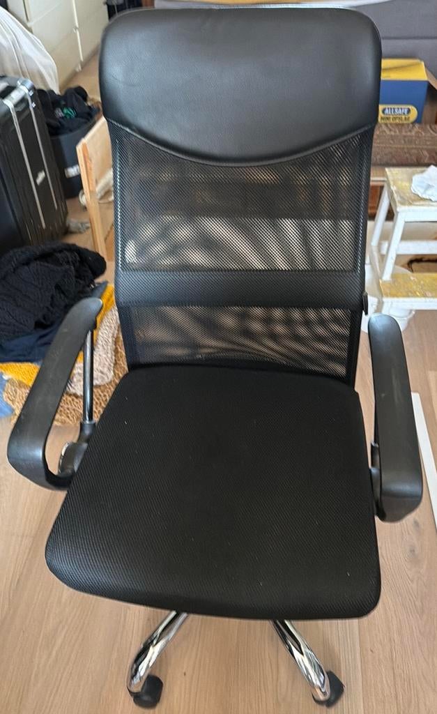 Viking Bureaustoel - vaste armleuning / verstelbare zitting, Ophalen, Zwart, Zo goed als nieuw, Bureaustoel