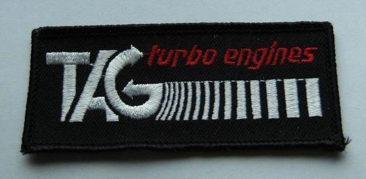 F1 TAG turbo engines patch badge opnaai embleem vintage, Verzamelen, Automerken, Motoren en Formule 1, Nieuw, Formule 1, Verzenden