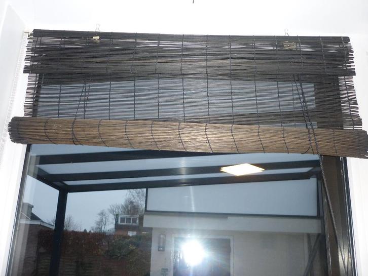 Bamboe Rolgordijn, Huis en Inrichting, Stoffering | Gordijnen en Lamellen, Zo goed als nieuw, 150 tot 200 cm, 50 tot 100 cm, Zwart