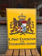 Oud Duits Emaille Reclamebord K. Post-Expedition, Ophalen