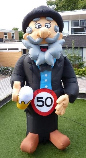 Supergrote Opblaasbare Abraham met Bierpul – 5,5 Meter Hoog, Ophalen, Zo goed als nieuw, Abraham of Sarah