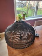 Zwarte rotan plafondlamp - 60W - Goede staat, Ophalen, Zo goed als nieuw, Overige materialen, Bohemian, Modern