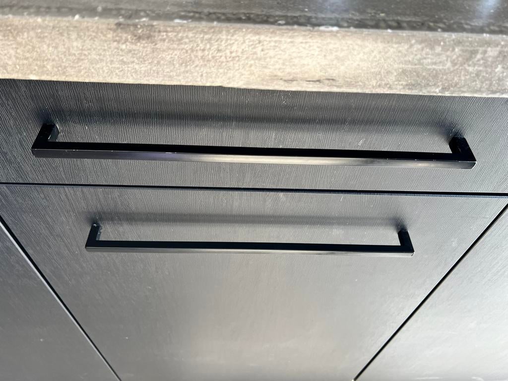 Zwarte handgrepen RVS 11x, Minder dan 50 cm, Zwart, Ophalen of Verzenden, Zo goed als nieuw