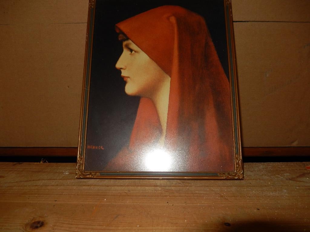 VROUW PORTRET, Antiek en Kunst, Kunst | Schilderijen | Klassiek, Ophalen of Verzenden