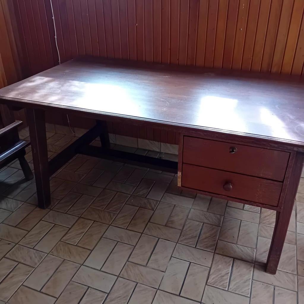 Groot, zwaar bureau/ werkbank, Doe-het-zelf en Verbouw, Werkbanken, Ophalen, Gebruikt, 170 cm of meer