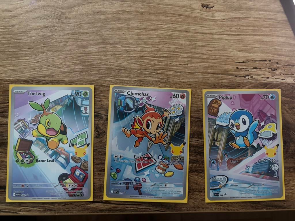 Pokemon First Partner, Turtwig, Chimchar, Piplup, Ophalen, Nieuw