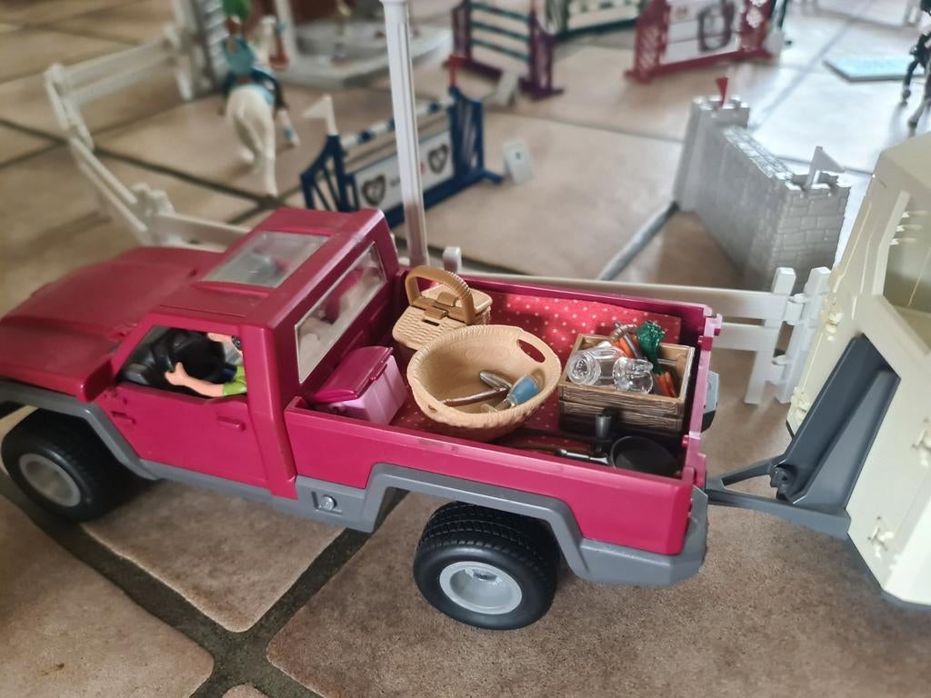 Schleich Paarden Wedstrijd Set met Accessoires, Ophalen of Verzenden, Gebruikt, Jongen of Meisje