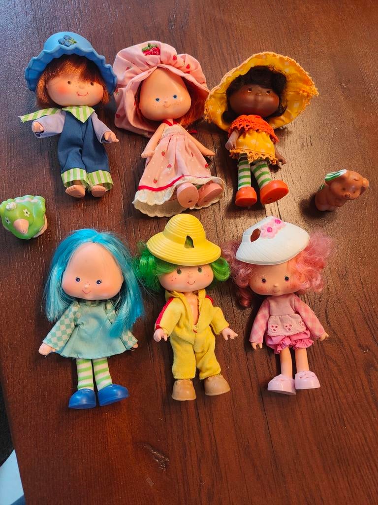 Vintage Strawberry Shortcake poppen set jaren '80, Ophalen of Verzenden, Gebruikt, Overige typen