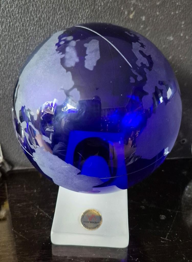 Leerdam glas cristal globe Siem van der Marel, Ophalen of Verzenden