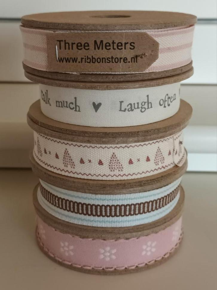 Lint van Ribbonstore, Hobby en Vrije tijd, Naaien en Fournituren, Zo goed als nieuw, Lint, Band of Elastiek, Ophalen of Verzenden