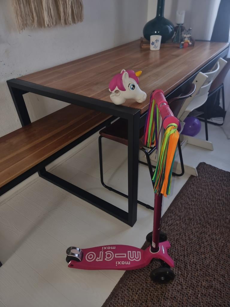 Maxi Micro LED (lichten) step met eenhoorn hoofd en linten, Fietsen en Brommers, Steps, Ophalen, Zo goed als nieuw, Gewone step