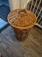 Rotan wasmand met deksel, Ophalen, Zo goed als nieuw, Rond, Mand