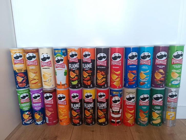 Grote verzameling lege Pringles bussen - diverse smaken, Verzamelen, Speelgoed, Gebruikt, Ophalen