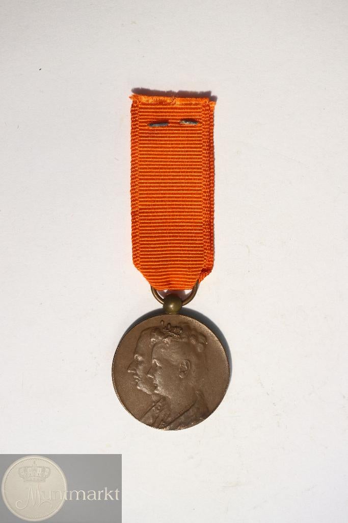 NL - Historiepenning 1909 - geboorte Prinses Juliana, Ophalen of Verzenden, Brons, Nederland
