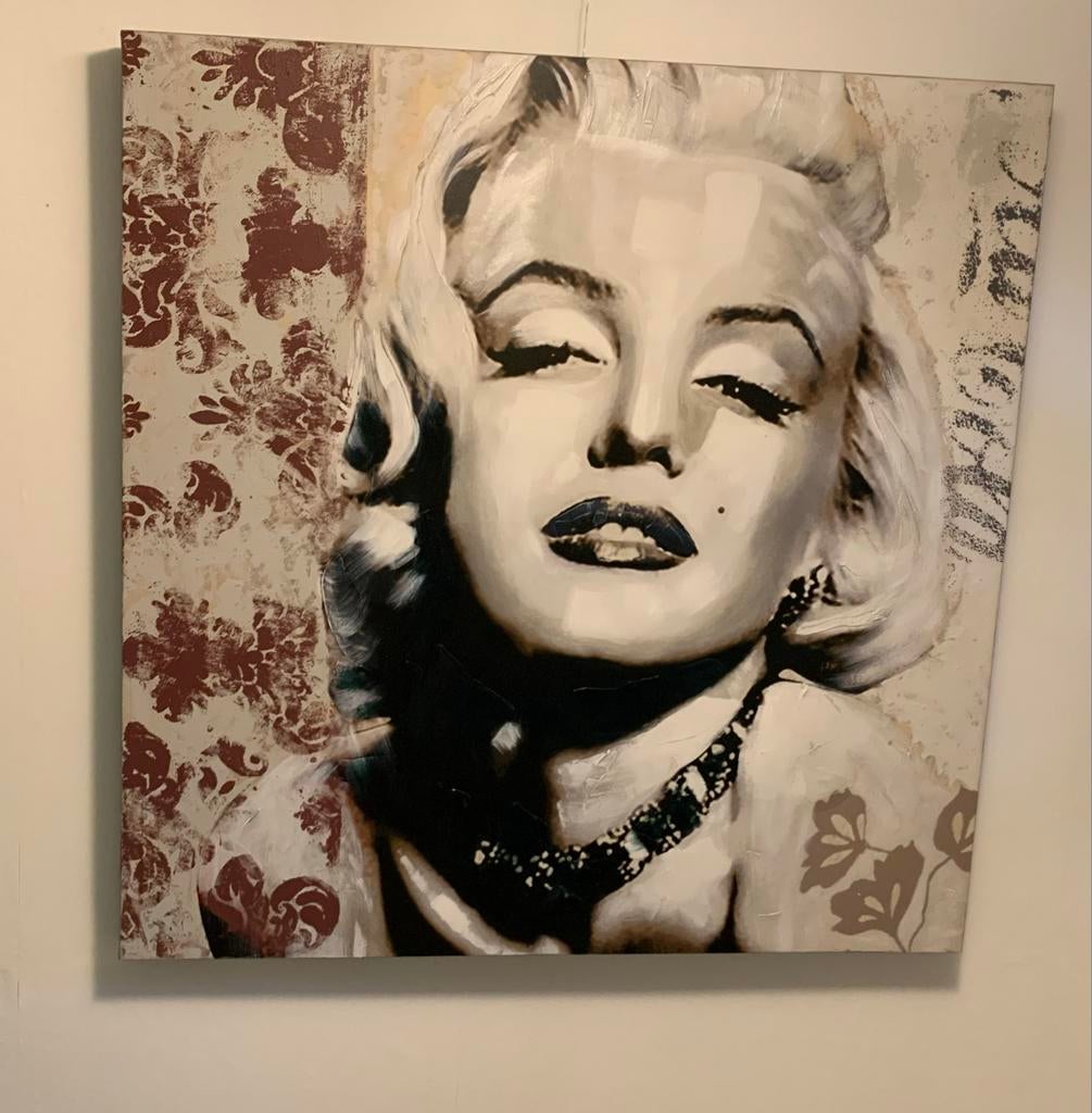 Olieverf doek Marilyn Monroe met certificaat, Ophalen