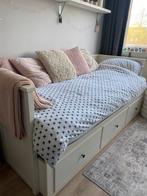 Hemnes bed Ikea uitschuifbaar, Ophalen, Gebruikt, Wit, Tweepersoons