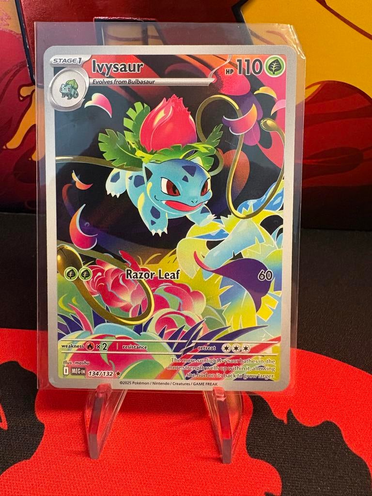 Ivysaur Pokémon kaart 134/132, Ophalen of Verzenden, Zo goed als nieuw, Losse kaart