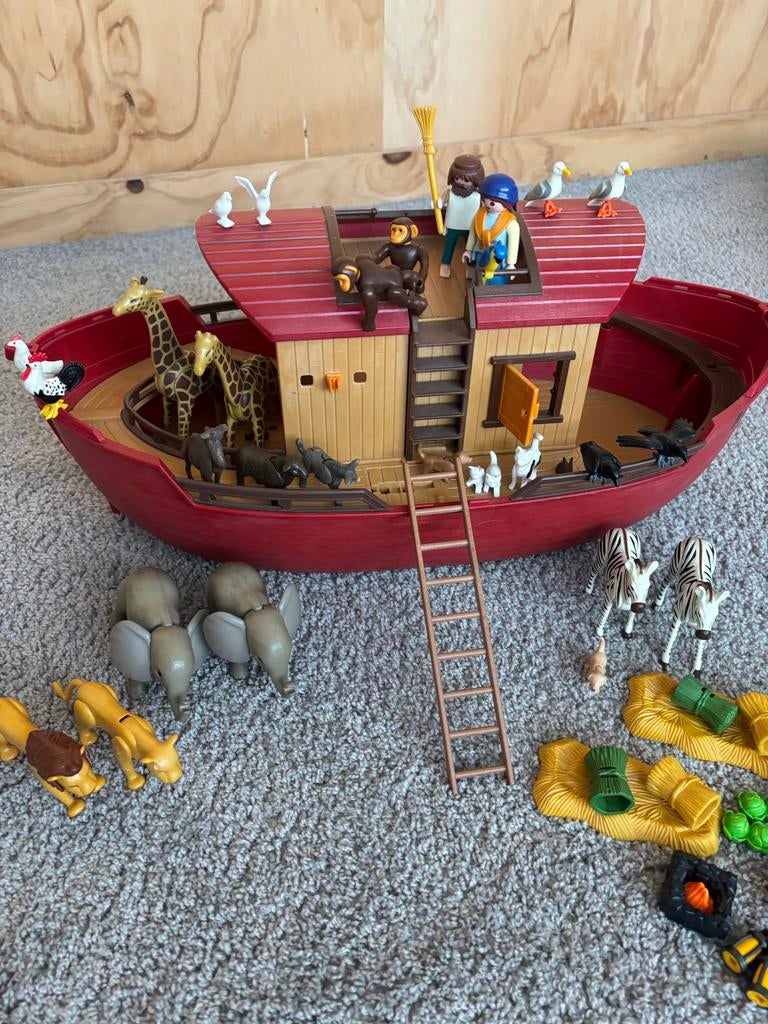 Playmobil Ark van Noach met veel dieren en accessoires, Ophalen of Verzenden, Gebruikt, Jongen of Meisje