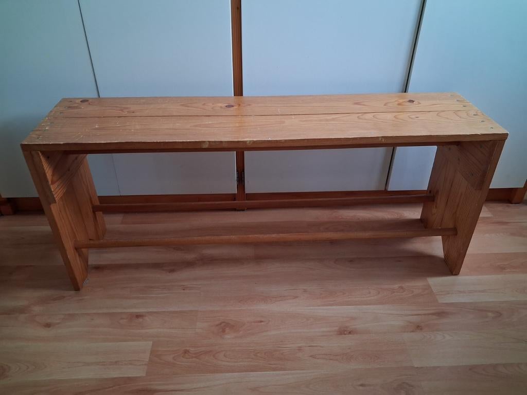 Grenenhout bank hoogte 45 cm ,110 x28 cm, Ophalen of Verzenden