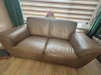 Bruine leren 2 zita bank, Ophalen, 150 tot 200 cm, Tweepersoons, Zo goed als nieuw