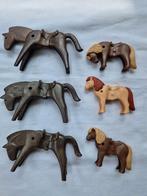 (C) Playmobil. 3 paarden en 3 pony's met vast zadel., Ophalen of Verzenden, Zo goed als nieuw, Los playmobil