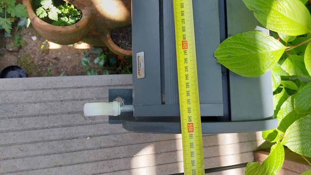 Zonnescherm 550 cm sunmaster, 150 tot 300 cm, Ophalen of Verzenden, Gebruikt, Knikarmscherm