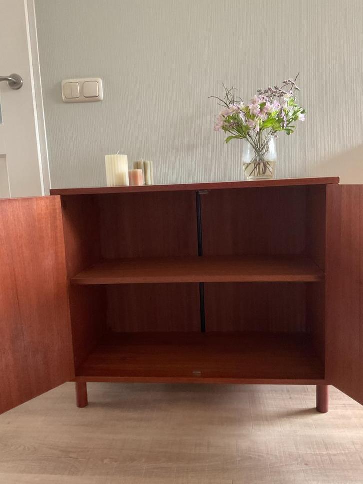 Vintage Teakhouten Boekenkastje, Huis en Inrichting, Kasten | Boekenkasten, Gebruikt, 50 tot 100 cm, Minder dan 100 cm, 25 tot 50 cm