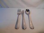 Vintage VIVO 3-delig kinderbestek, Ophalen of Verzenden, Gebruikt, Rvs of Chroom, Los bestek