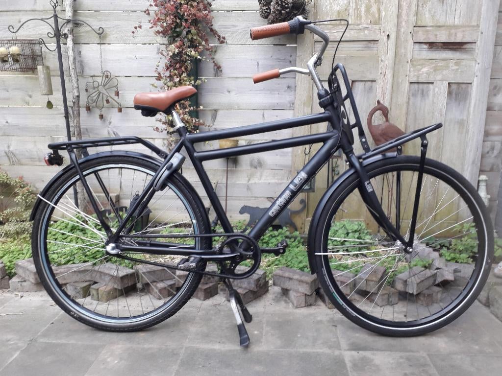 stoere Cortina transportfiets mat zwart, Terugtraprem, Gebruikt, Versnellingen, 49 tot 53 cm